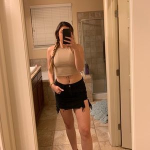 FOREVER 21 BLACK DENIM SKIRT